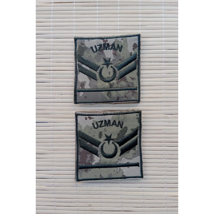 kara kuvvetleri uzman cavus 1 kademe kamuflaj renkli nakis kol rutbe