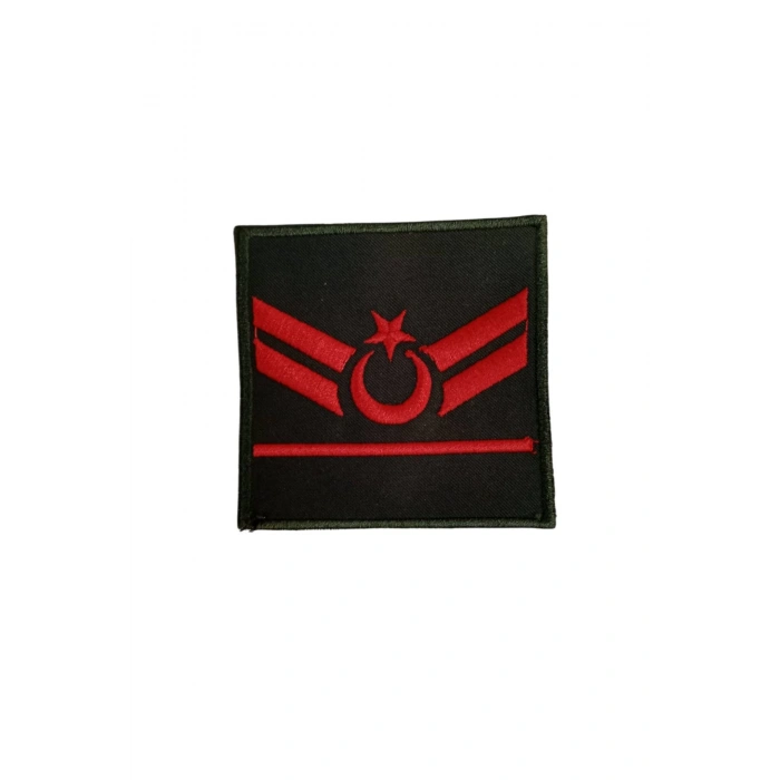 Kara Kuvvetleri Uzman Cavus 1 Kademe Yesil Renk Harici ve Dahili Bez Nakis Kol Rutbe