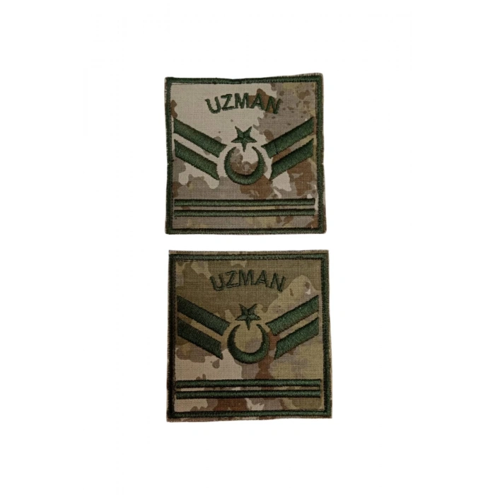 kara kuvvetleri uzman cavus 2 kademe kamuflaj renkli nakis kol rutbe