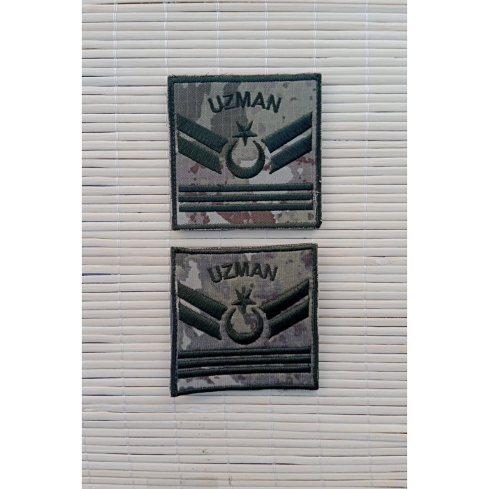 kara kuvvetleri uzman cavus 3 kademe kamuflaj renkli nakis kol rutbe