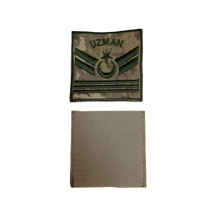 kara kuvvetleri uzman cavus 3 kademe kamuflaj renkli nakis kol rutbe