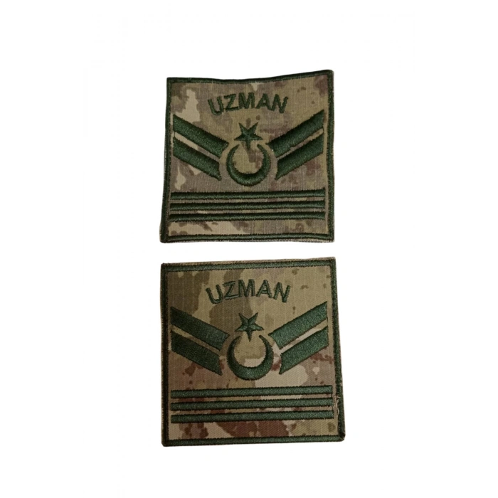 kara kuvvetleri uzman cavus 3 kademe kamuflaj renkli nakis kol rutbe