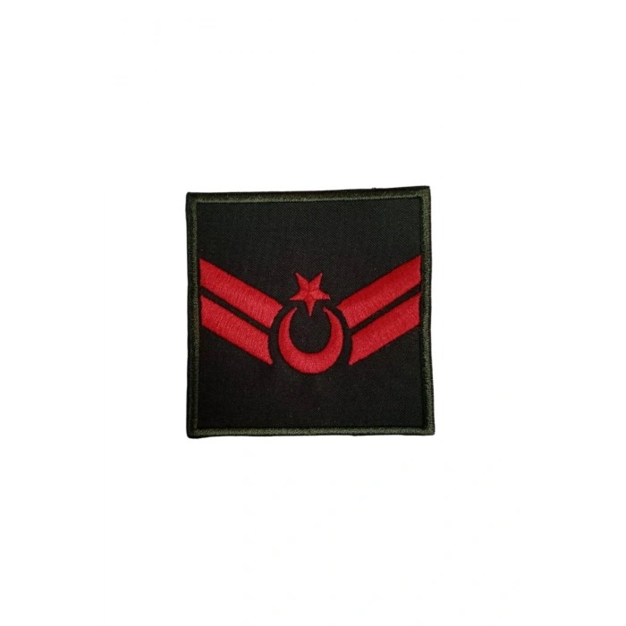 Kara Kuvvetleri Uzman Cavus Yesil Renk Harici ve Dahili Bez Nakis Kol Rutbe