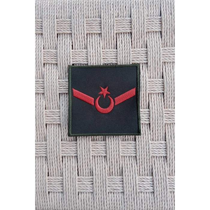 Kara Kuvvetleri Uzman Onbasi Yesil Renk Harici ve Dahili Bez Nakis Kol Rutbe