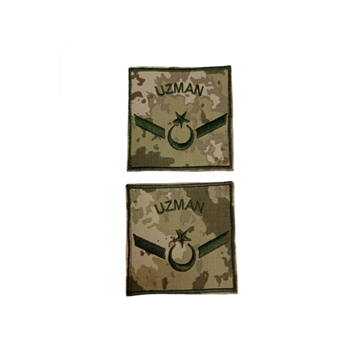 Kara Kuvvetleri Uzman Onbasi Kamuflaj Renkli Nakis Kol Rütbe