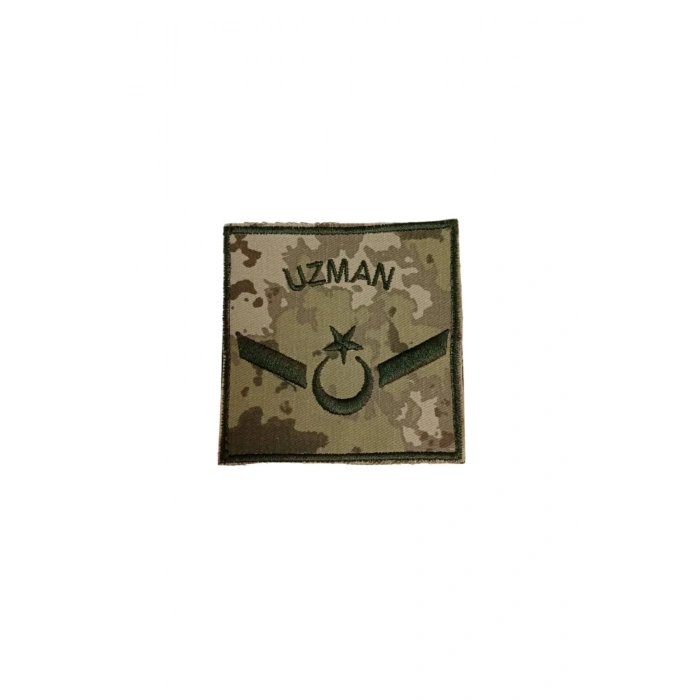 Kara Kuvvetleri Uzman Onbasi Kamuflaj Renkli Nakis Kol Rütbe