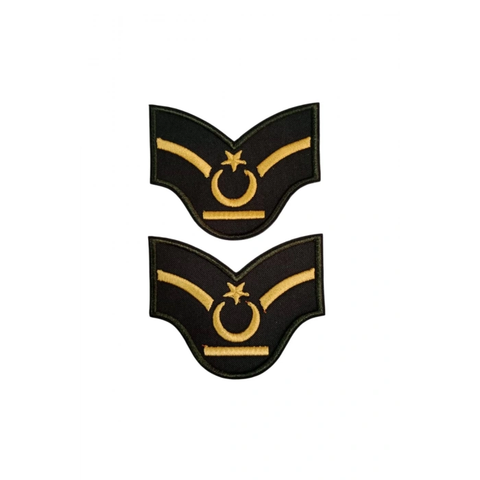 Kara Kuvvetleri Yedek Astsubay Dahili ve Harici Haki Bez Nakis Kol Rutbe