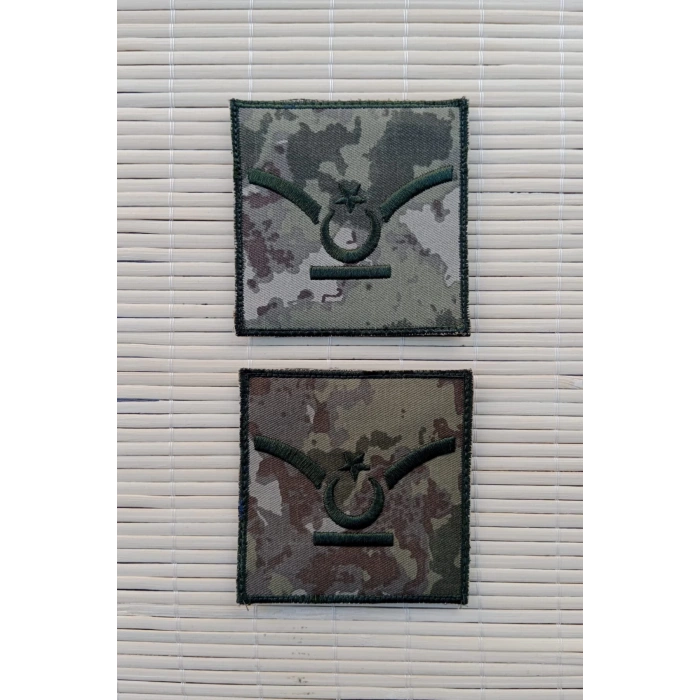 kara kuvvetleri yedek astsubay kamuflaj renkli nakis kol rutbe