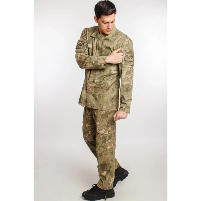 Kara Kuvvetleri Yeni Kamuflaj Renkli Uzun Kollu Taktik Gomlek Kargo Cepli Pantolon Alt ust Takim Long Sleeve Camouflage