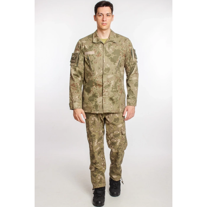 Kara Kuvvetleri Yeni Kamuflaj Renkli Uzun Kollu Taktik Gomlek Kargo Cepli Pantolon Alt ust Takim Long Sleeve Camouflage