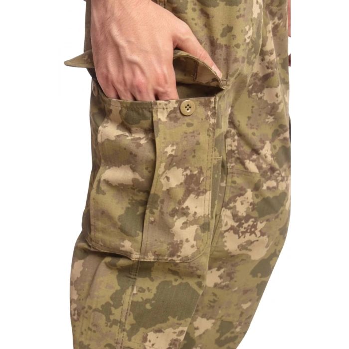 Kara Kuvvetleri Yeni Kamuflaj Renkli Kargo Cepli Airsoft Taktik Pantolon