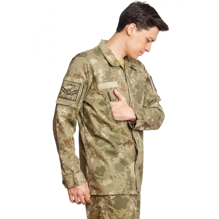 Kara Kuvvetleri Yeni Kamuflaj Renkli Uzun Kollu Taktik Gomlek Long Sleeve Camouflage