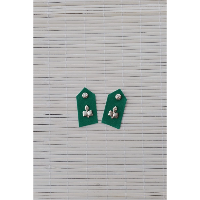 kara kuvvetleri yesil kumas ogretmen subay harici yaka spoleti