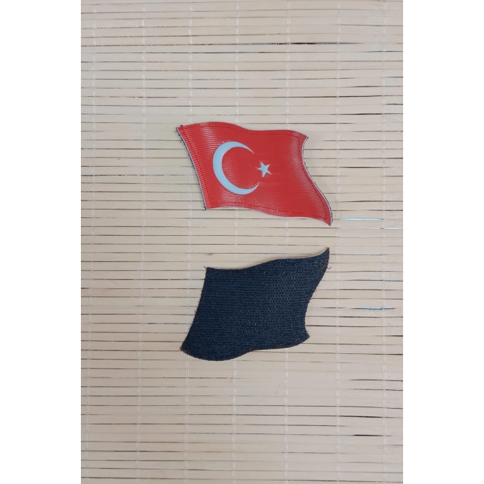 kirmizi beyaz ayyildiz dalgalanan turk bayrakli tpu 3d plastik arma patch pec