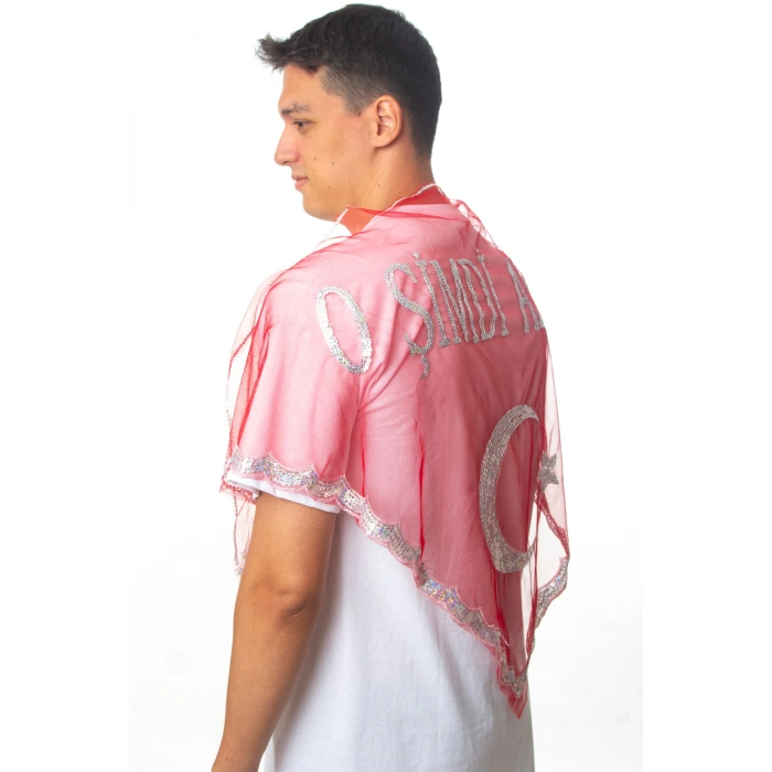 Kirmizi Beyaz Ayyildiz O Simdi Asker Yazili Pul islemeli Asker Ugurlama Sali