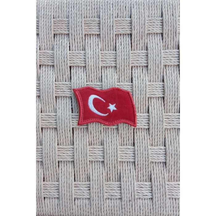 kirmizi kadife zemin dalgalanan ayyildiz bayrakli nakis islemeli arma patch pec