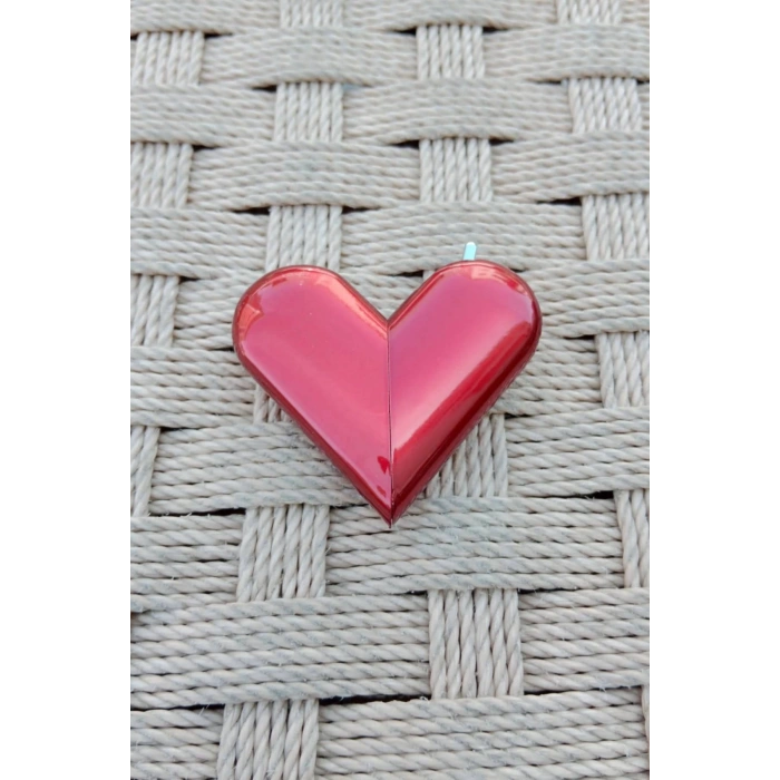 Kirmizi Renkli Kalpli Ask Sevgi Kalp Tasarim seklinde Manyetolu cakmak