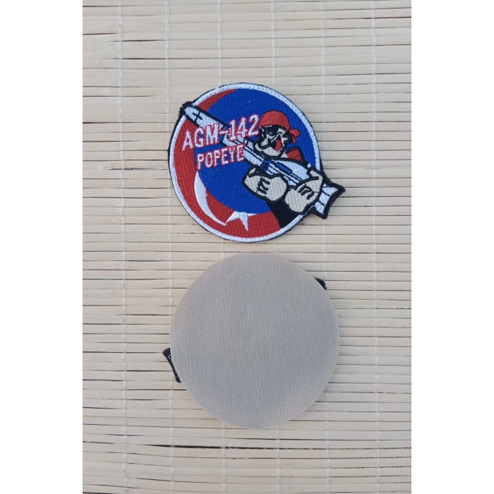 kirmizi zemin nakis islemeli agm 142 popeye arma patch pec
