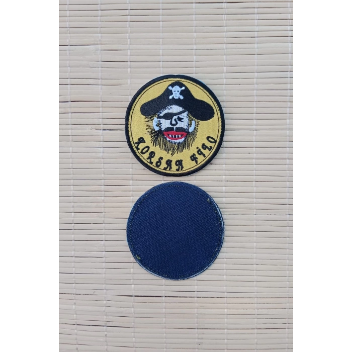 korsan filo yazili korsan logolu nakis islemeli arma patch pec