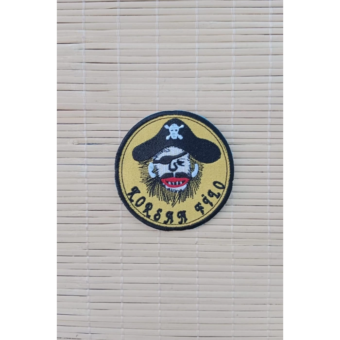korsan filo yazili korsan logolu nakis islemeli arma pec patch