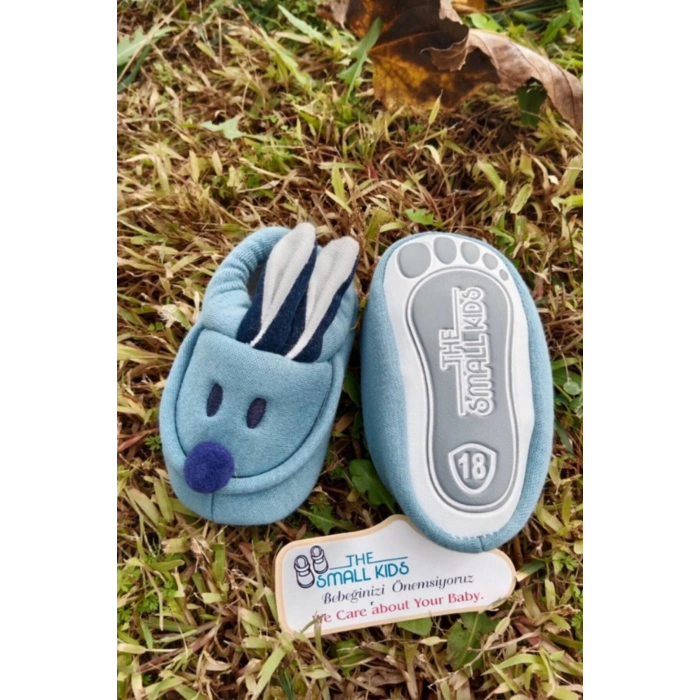 koyu mavi renkli ici pamuklu bilek kismi lastikli organik ortopedik cocuk bebek ilkadim patik kanvas sneaker casual ayakkabi