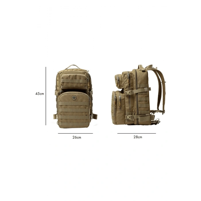 kum beji renkli 33 litre dagci askeri taktik sirt cantasi