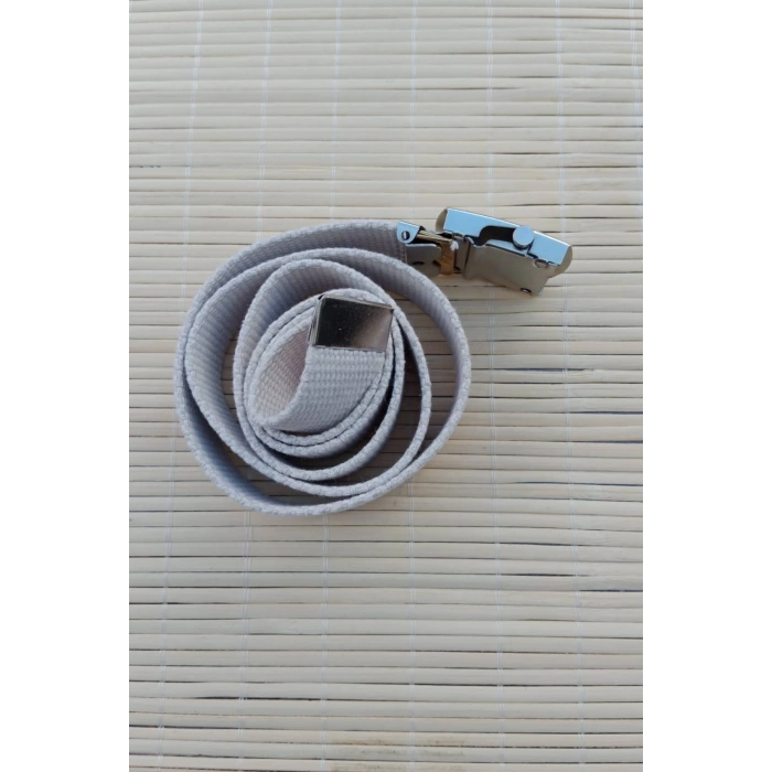 Kum Beji Renkli Metal Beyaz Tokali Deniz Kuvvetleri isbasi Harici Dokuma Kemer