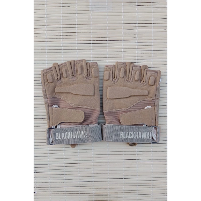 kum beji renkli blackhawk yumruk korumali esnek kesik parmak taktik eldiven