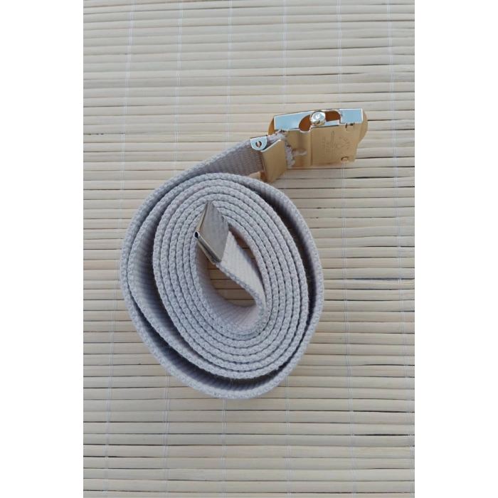 Kum Beji Renkli Metal Sari Tokali Deniz Kuvvetleri isbasi Harici Dokuma Kemer