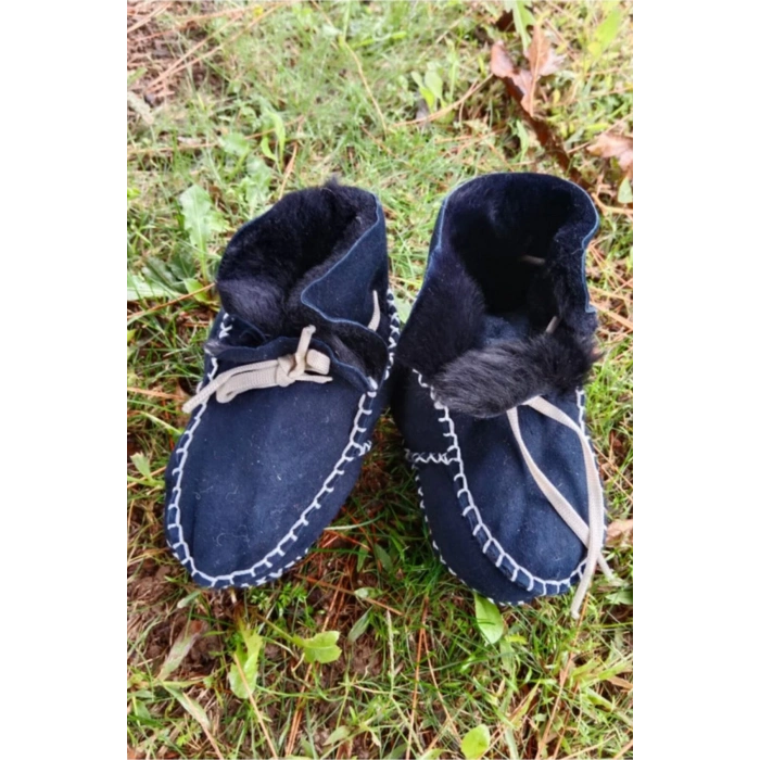 lacivert renkli hakiki kuzu derisi bagcikli ici polarli organik ortopedik cocuk bebek ilkadim bagcikli patik kanvas sneaker casual deri ayakkabi