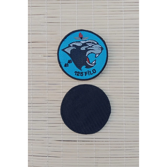 mavi zemin nakis islemeli 125 filo arma patch pec
