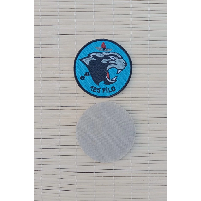 mavi zemin nakis islemeli 125 filo arma patch pec