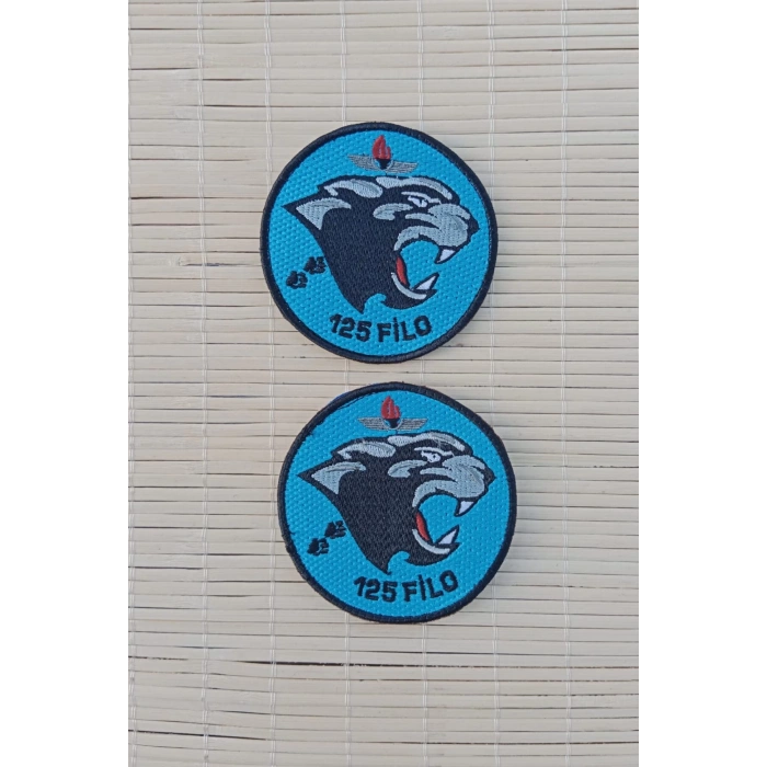 mavi zemin nakis islemeli 125 filo arma pec patch