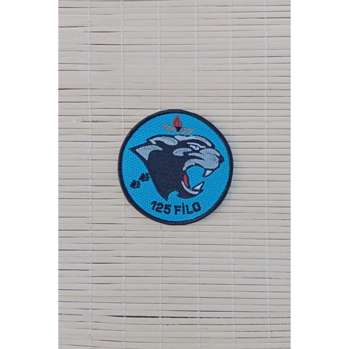 mavi zemin nakis islemeli 125 filo arma pec patch