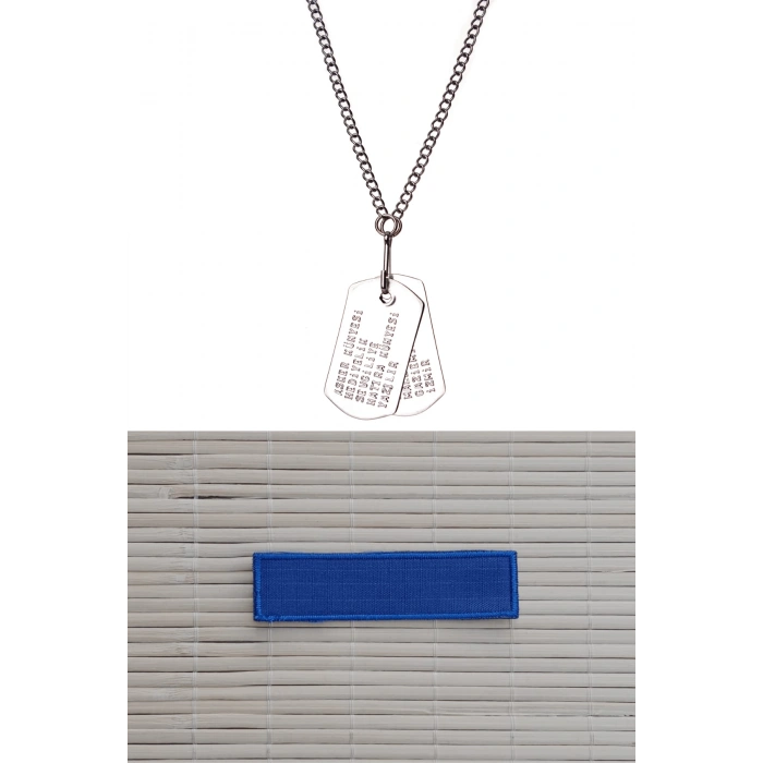 mavi zemin renkli nakisli soyadi isimlik ve asker kunyesi