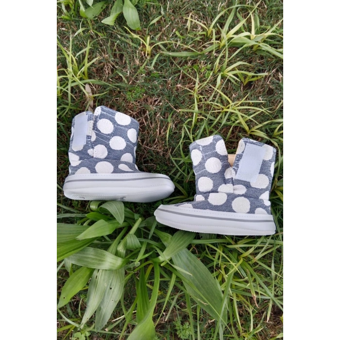 misir mavisi renkli ici pamuklu cirtli bantli kapamali organik cocuk bebek ilkadim patik panduf