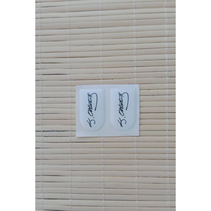 Mustafa Kemal Ataturk imzali Silah Kabze Sarjor Alti Yapistirmali Sticker