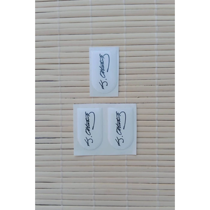 Mustafa Kemal Ataturk imzali Silah Kabze Sarjor Alti Yapistirmali Sticker