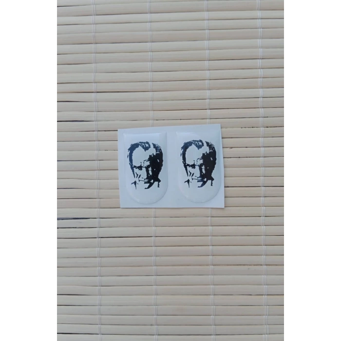 Mustafa Kemal Ataturk Siluetli Silah Kabze Sarjor Alti Yapistirmali Sticker