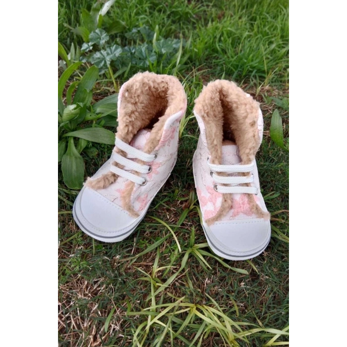 nar cicegi renkli converse model ici polarli organik unisex cocuk bebek ilkadim bagcikli patik sneaker casual ayakkabi