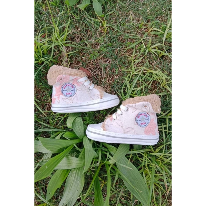 nar cicegi renkli converse model ici polarli organik unisex cocuk bebek ilkadim bagcikli patik sneaker casual ayakkabi