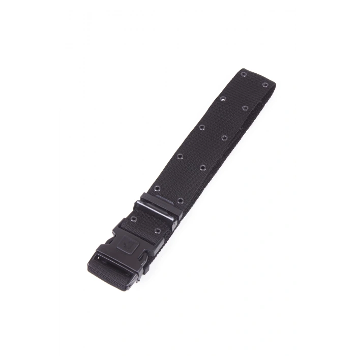 Ozel Guvenlik Siyah Renkli Plastik Tokali Delikli Taktik Askeri Palaska Dokuma Kemer