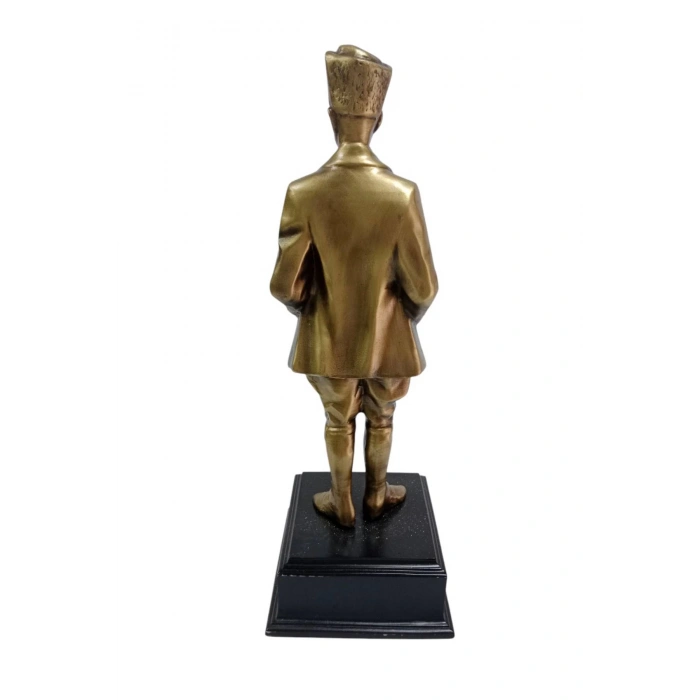 Ozel Tasarim Altin Renkli Ataturk Maket Heykeli