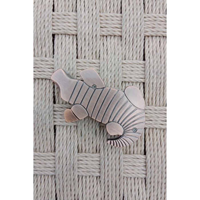 Ozel Tasarim Bakir Renkli Timsah Crocodile Alligator Kabartmali Manyetolu Purmuz cakmak