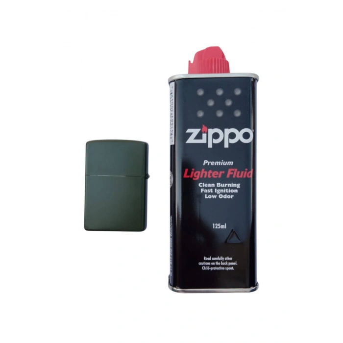 Ozel Tasarim Haki Renkli Hava Kuvvetleri amblemli Benzinli premium zippo Cakmak