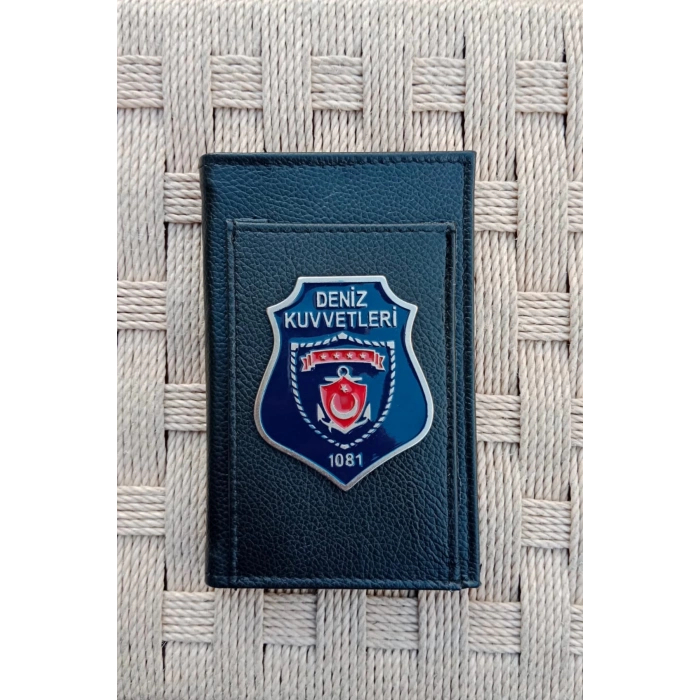 ozel tasarim hakiki deri deniz kuvvetleri 1081 amblemli rozetli bloknot