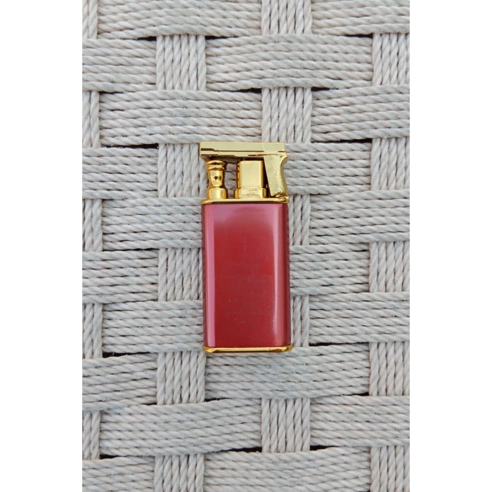 Ozel Tasarim Kirmizi Renkli Turkiye Yazili Tabanca Baslikli Cift Alevli Manyetolu Torch Cakmak