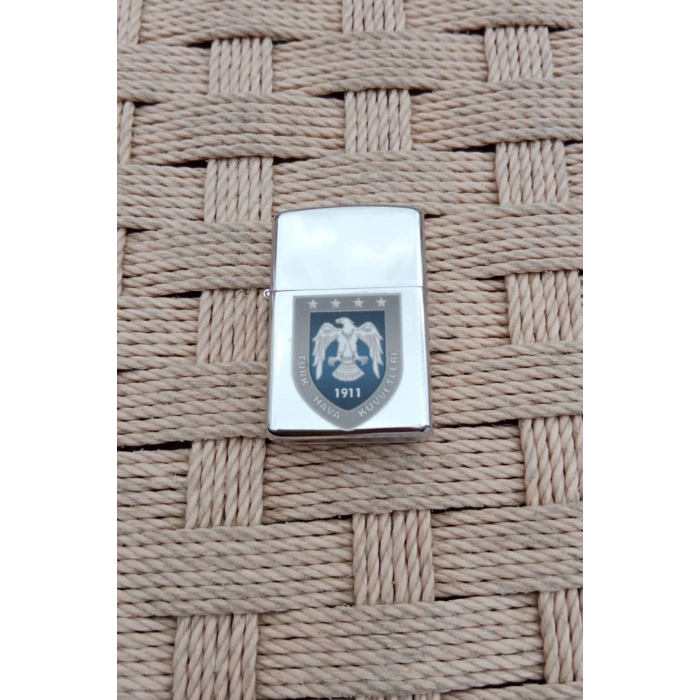 Ozel Tasarim Metal Renkli Hava Kuvvetleri Amblemli Benzinli premium zippo Cakmak