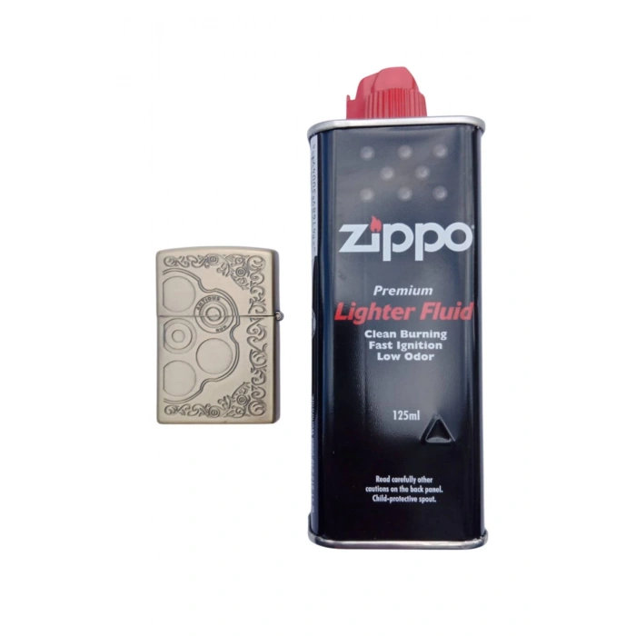 Ozel Tasarim Sari renkli 38 lik Tabanca kabartmali Craft Gun yazili premium zippo Cakmak