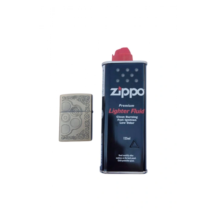 Ozel Tasarim Sari renkli 45 lik Tabanca kabartmali Craft Gun yazili premium zippo Cakmak